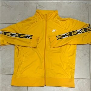 Nike Just Do It Yellow Zip-Up Track Jacket